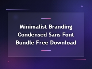 Minimalist branding with a condensed sans font bundle for free