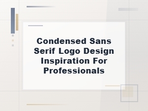 Condensed sans serif logo inspiration for professionals